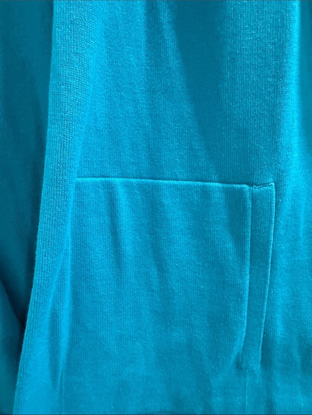 Lands' End Women's Open Cardigan in Teal Blue